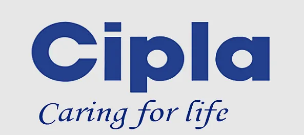Cipla logo in blue with the tagline Caring for life